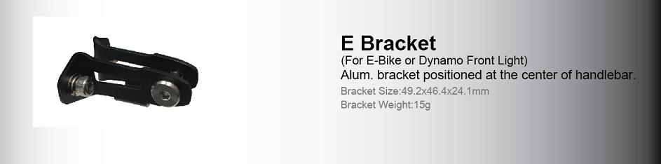 Type E Bike Light Mounting Bracket